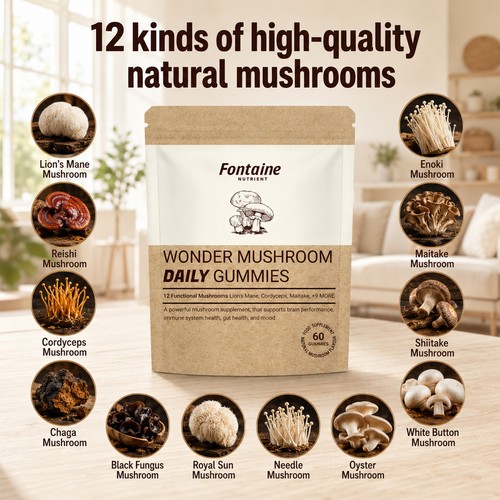 Powerful mushroom gummies - 60,